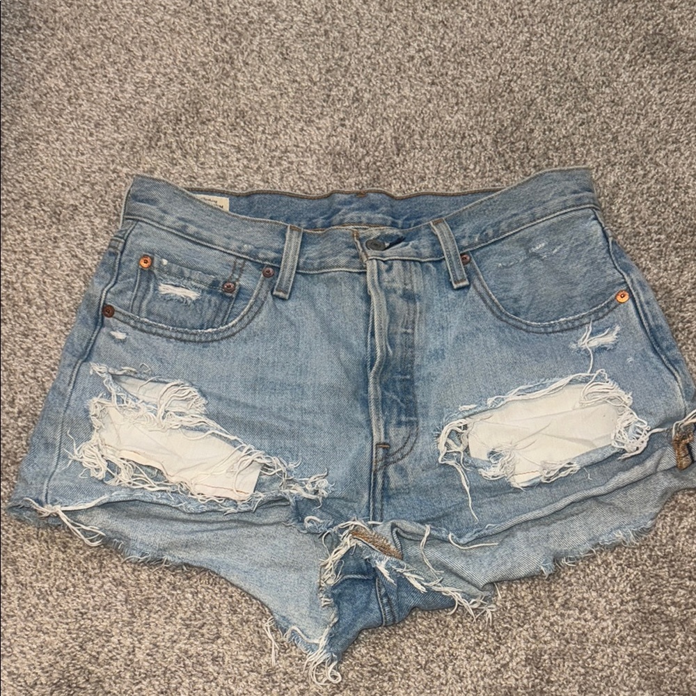 Levi’s 501 Distressed Denim Shorts